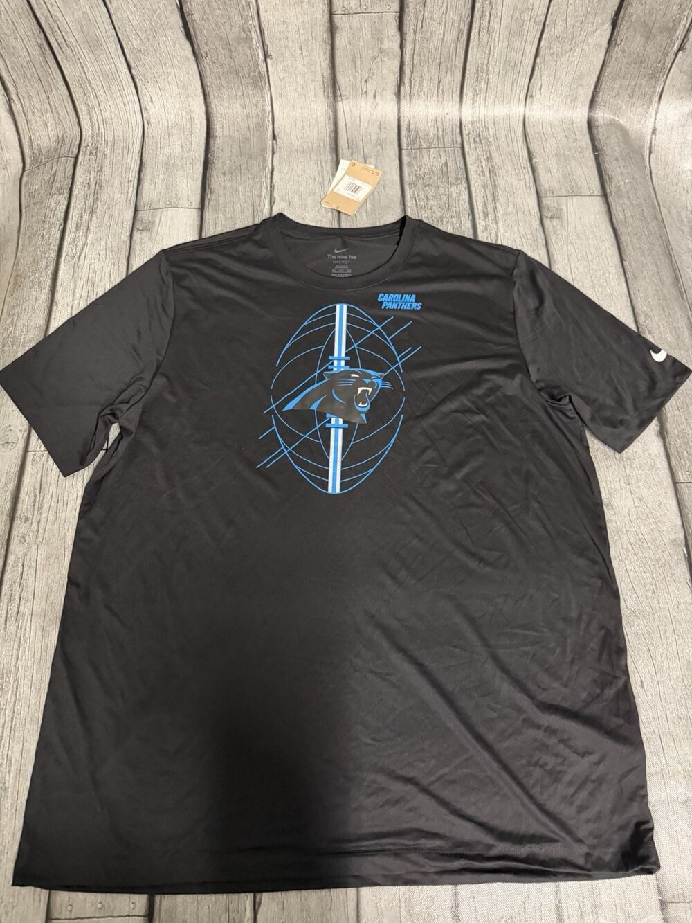 NWT Mens Nike Carolina Panthers Icon Performance T-shirt Black Sz XXL Tall 2XT